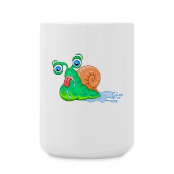 Nicht hetzen, dicke Schnecke, fett, laufen, - Große Tasse 440 ml - Weiß - Vorne