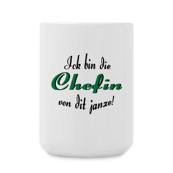 Chefin von dit janze - Große Tasse 440 ml - Weiß - Vorne