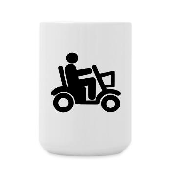 Mobility Scooter, Wheelchair, Roller, Disabled # - Large Mug 440 ml - white - Front