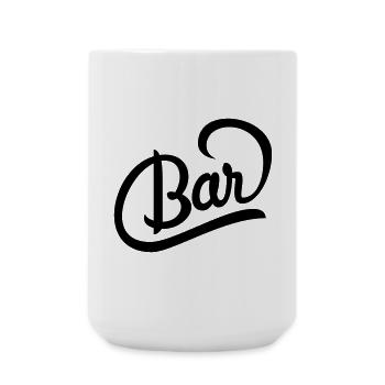 Great logo for a bar's drinks menu - Large Mug 440 ml - white - Front