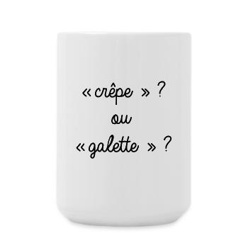 Bretagne - Crêpe ou galette ? - Grande tasse 440 ml - blanc - Devant