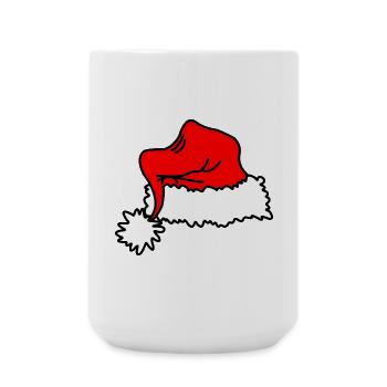 Red Christmas hat - Large Mug 440 ml - white - Front