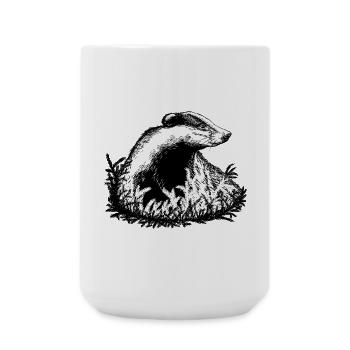 Badger - Large Mug 440 ml - white - Front