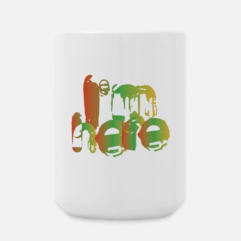 I'm here - Large Mug 440 ml - white