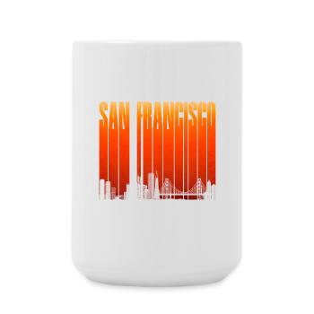 San Francisco Skyline Gradient - Large Mug 440 ml - white - Front