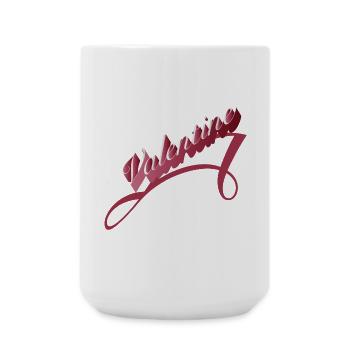 typographie romantique de la Saint-Valentin dans les tons de rouge - Grande tasse 440 ml - blanc - Devant
