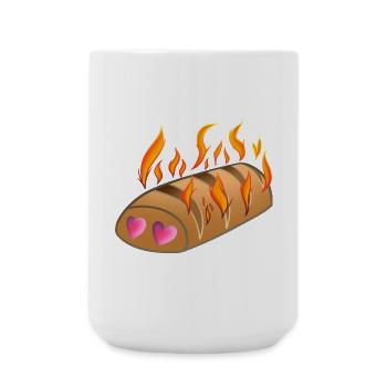 The love of a hot brioche! By Pousse2Bamboo ! - Large Mug 440 ml - white - Front