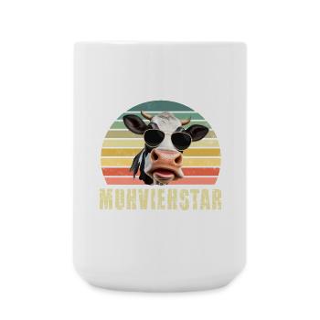 Kuh Kühe - Große Tasse 440 ml - Weiß - Vorne
