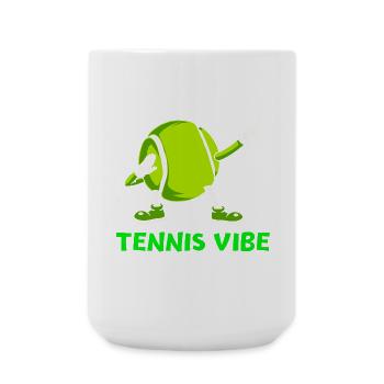 Tennis, Tennisball, Tennisfan - Große Tasse 440 ml - Weiß - Vorne