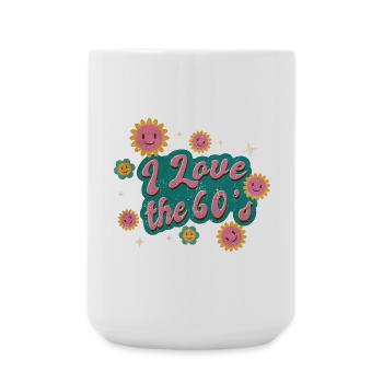 Ich liebe die 60er Jahre - Große Tasse 440 ml - Weiß - Vorne