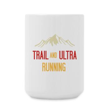Trail et Ultra Running - Grande tasse 440 ml - blanc - Devant