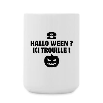 citrouille, halloween, phrase drôle - Grande tasse 440 ml - blanc - Devant