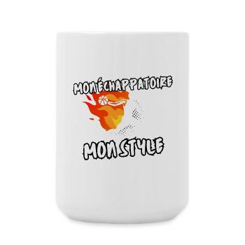 Basketball escape in flames - Large Mug 440 ml - white - Front