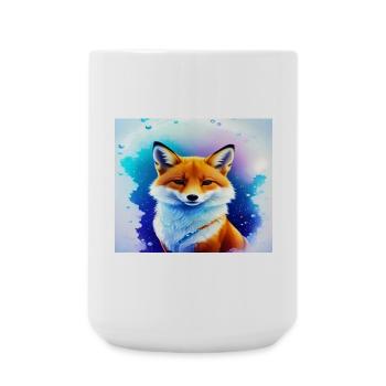 Neon Fee Fuchs - Große Tasse 440 ml - Weiß - Vorne
