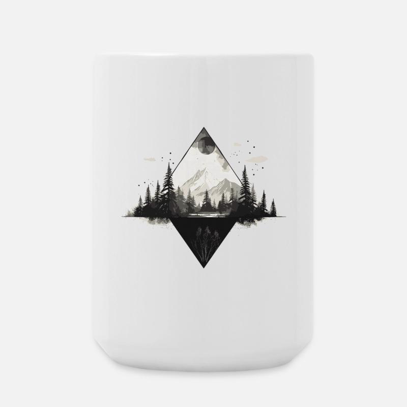 Gipfelpfad im Nebelwald - Große Tasse 440 ml - Weiß