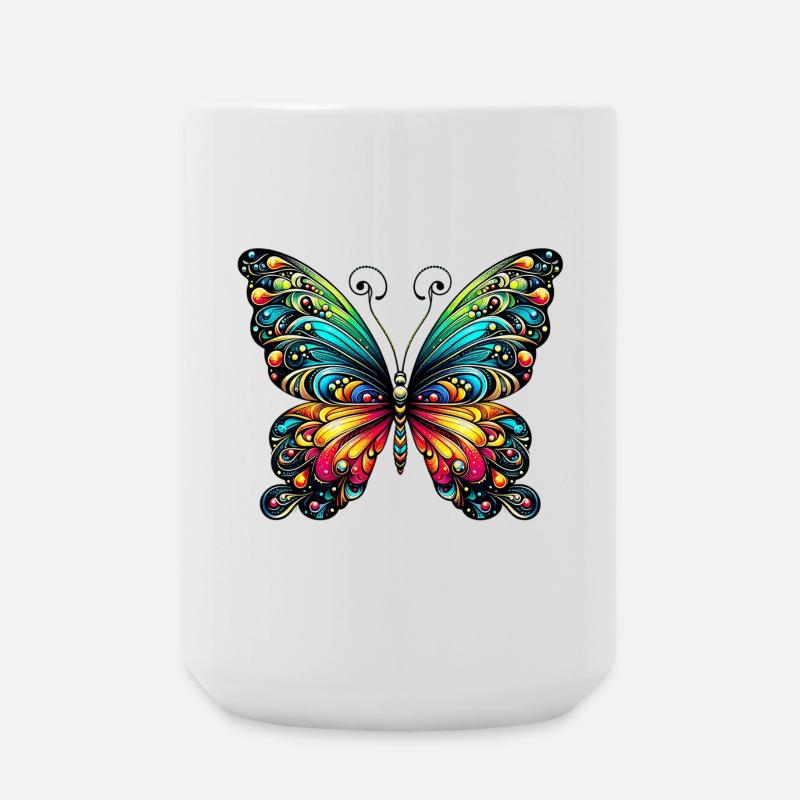 Schmetterling - Große Tasse 440 ml - Weiß