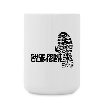 Shoe Print Climber [Black] - Large Mug 440 ml - white - Front