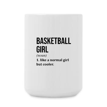 basket-ball - Grande tasse 440 ml - blanc - Devant