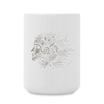 Cerveau dans la conception des circuits - Grande tasse 440 ml - blanc - Devant