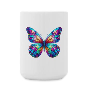 Schmetterling - Große Tasse 440 ml - Weiß - Vorne