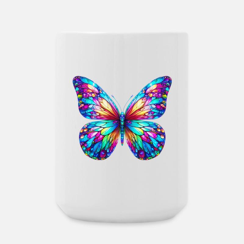 Schmetterling - Große Tasse 440 ml - Weiß