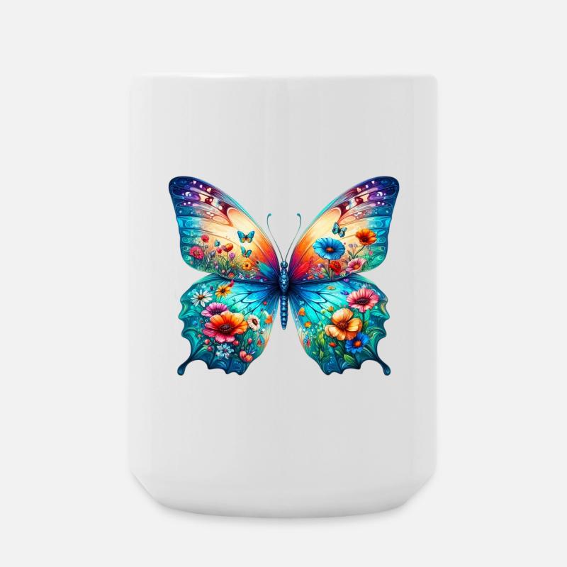 Papillon - Grande tasse 440 ml - blanc