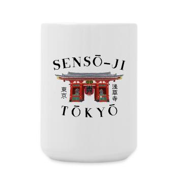 Tokyo, Asakusa, Temple Senso-ji, Japon Dessin - Grande tasse 440 ml - blanc - Devant