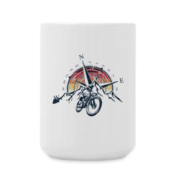 Vélo de montagne Sunset Compass - Grande tasse 440 ml - blanc - Devant