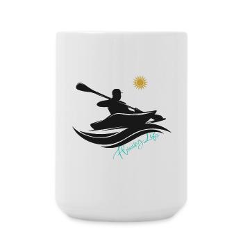 Paddler - Flowing life - Large Mug 440 ml - white - Front