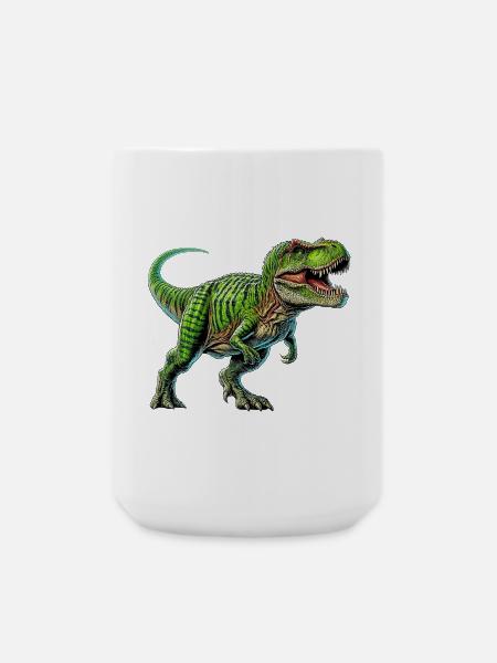 Dinosaurier - Große Tasse 440 ml - Weiß