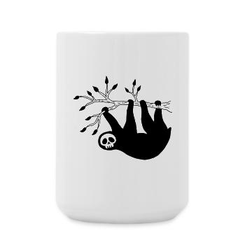 Black Sloth Skull - Large Mug 440 ml - white - Front