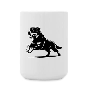 Rottweiler - Große Tasse 440 ml - Weiß - Vorne