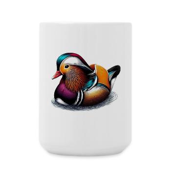 Mandarin duck - Large Mug 440 ml - white - Front