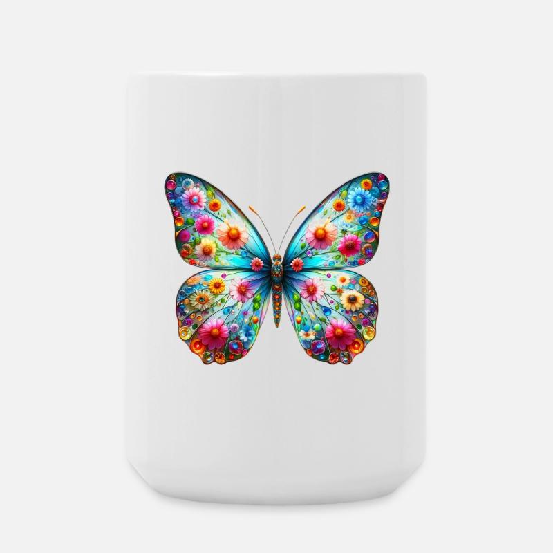 Papillon - Grande tasse 440 ml - blanc