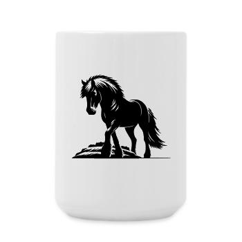 Horse Icelandic Horse Icelandic Pony - Large Mug 440 ml - white - Front