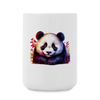Panda - Große Tasse 440 ml - Weiß - Vorne