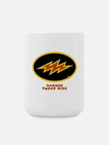 shock risk - Large Mug 440 ml - white