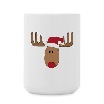 Weihnachten Elch - Große Tasse 440 ml - Weiß - Vorne