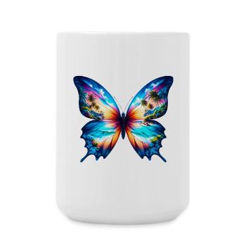 Butterfly - Large Mug 440 ml - white - Front