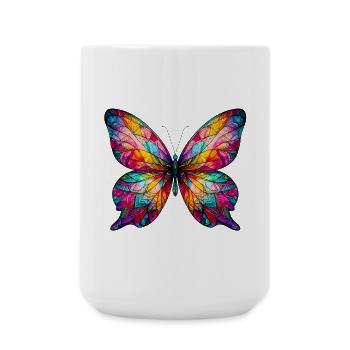 Schmetterling - Große Tasse 440 ml - Weiß - Vorne