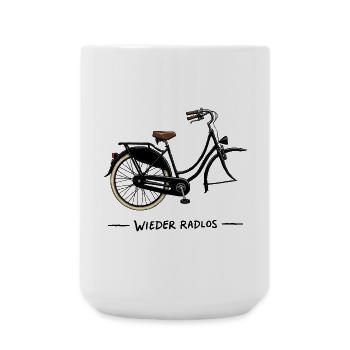 Hollandrad Omafiets wieder radlos - Große Tasse 440 ml - Weiß - Vorne