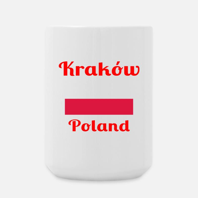 Kraków, Poland - Stylish prints - Large Mug 440 ml - white