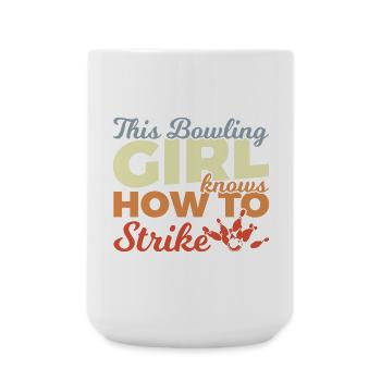 Bowling Girl - Large Mug 440 ml - white - Front