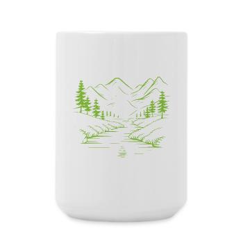 Montagnes - Grande tasse 440 ml - blanc - Devant