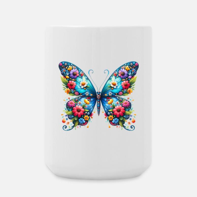 Papillon - Grande tasse 440 ml - blanc
