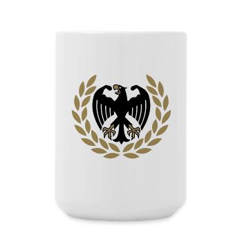 Deutscher Kraftsport Adler - Große Tasse 440 ml - Weiß - Vorne