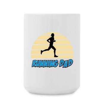 Laufender Vater - Große Tasse 440 ml - Weiß - Vorne