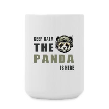 Tactical Panda – Keep Calm - Large Mug 440 ml - white - Front