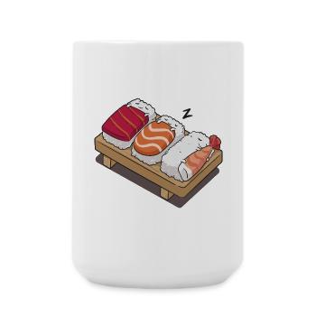 Sushi Schlafen - Große Tasse 440 ml - Weiß - Vorne