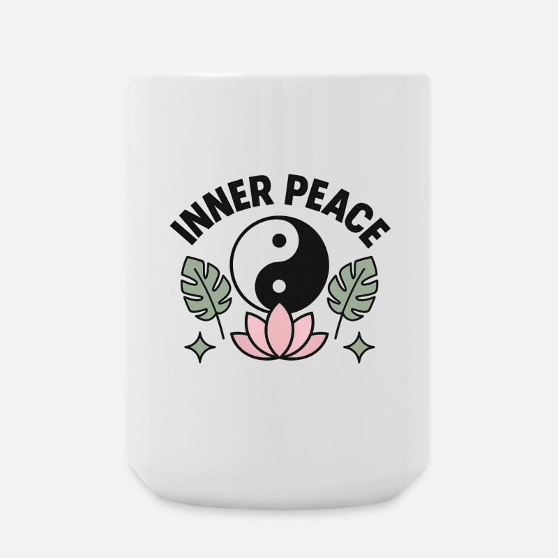 inner peace - Große Tasse 440 ml - Weiß